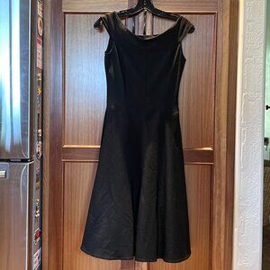 Ruby Rox Black Cowl Neck w/ Stiff Gathered Slip Hem Size 5